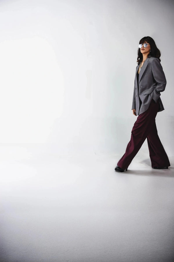 Blazer oversize gris