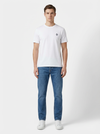 T-Shirt mercerisé signé SW Blanc