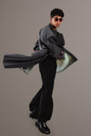 Manteau oversize gris anthracite