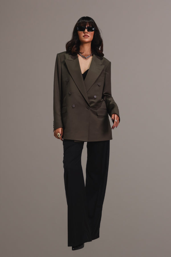 Veste oversize kaki profond