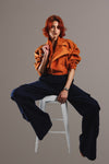 Veste orange brûlé