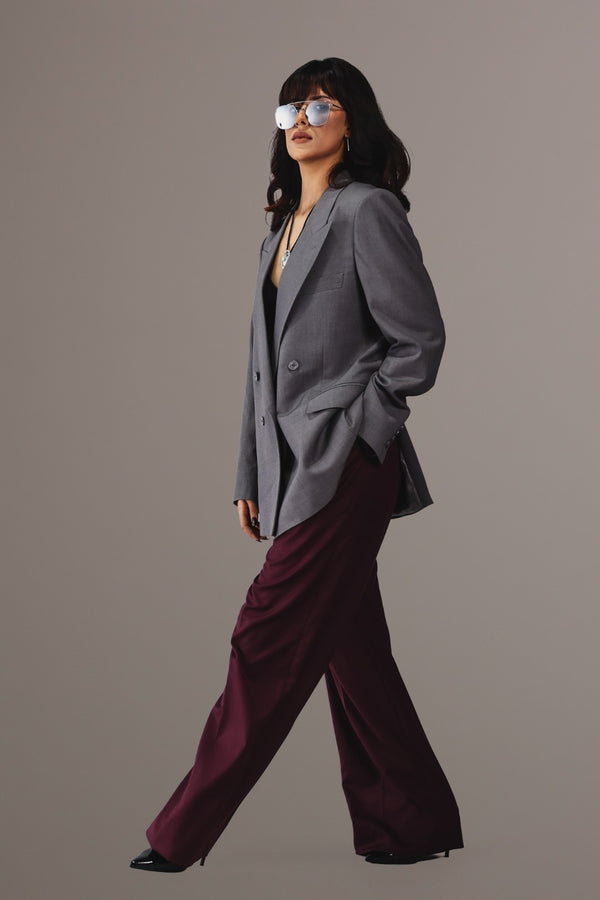 Blazer oversize gris