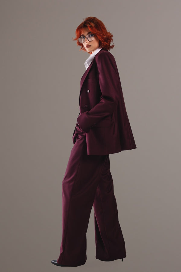 Costume oversize burgundy