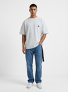 T-Shirt oversize Gris pastel