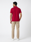 Polo signé SW Rouge alizarine