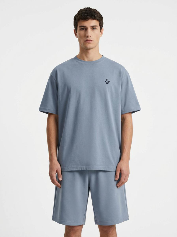 Ensemble Short signé SW Bleu pastel