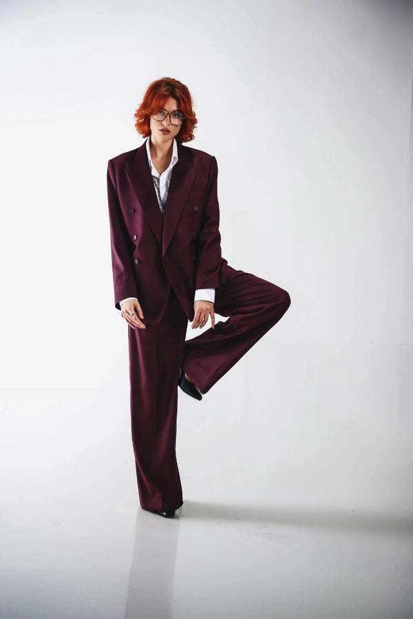 Costume oversize burgundy