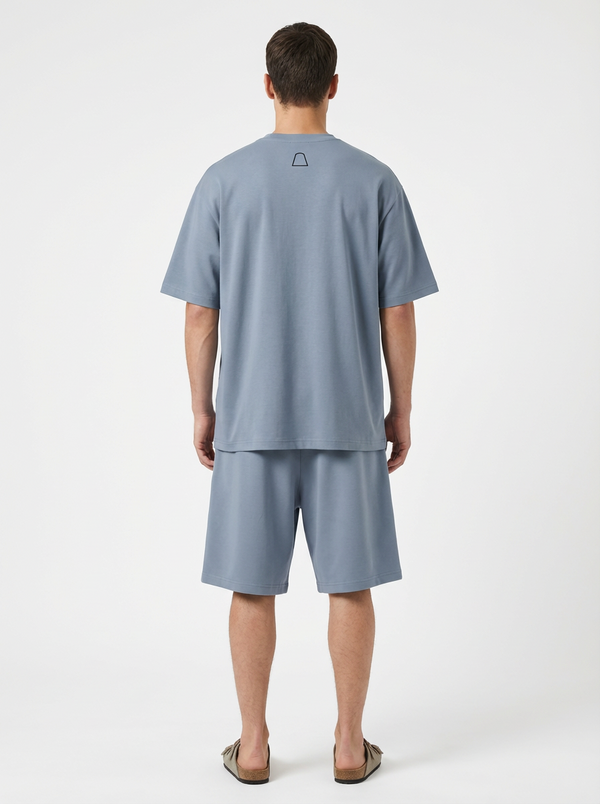 Ensemble Short signé SW Bleu pastel