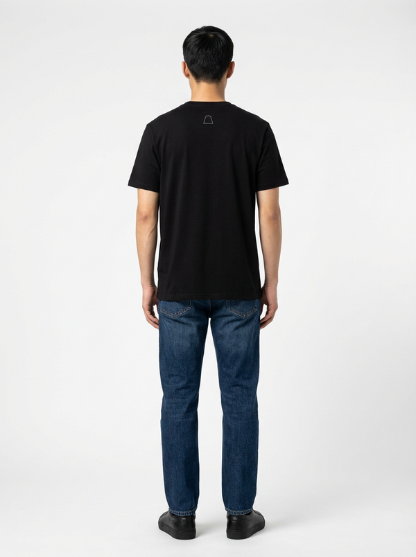 T-Shirt mercerisé signé SW Noir