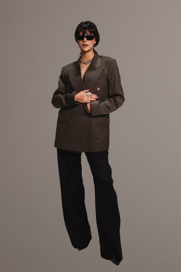 Veste oversize kaki profond