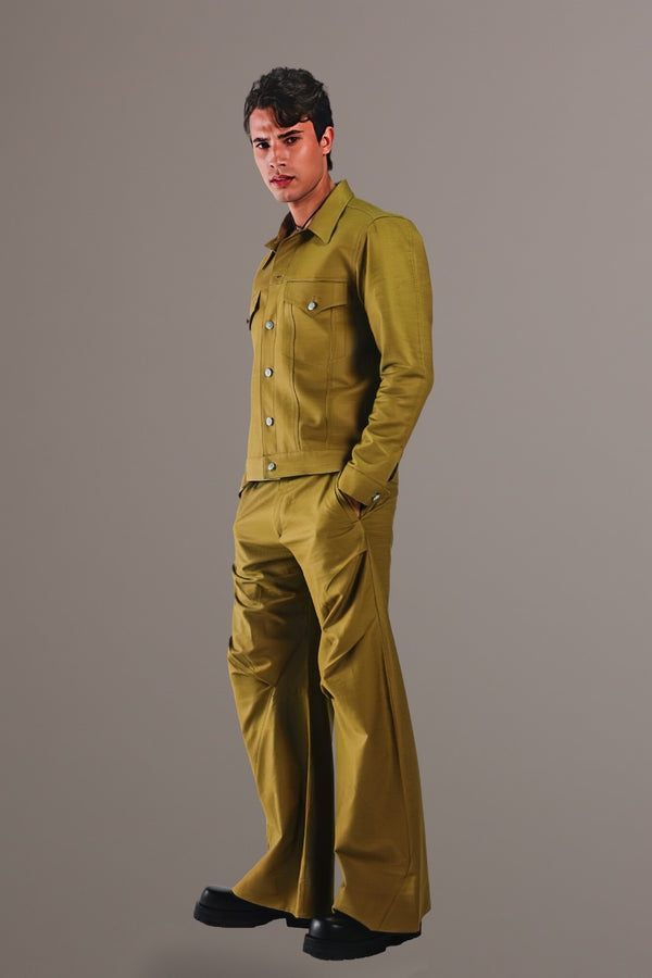 Ensemble deux-pièces monochrome Vert olive