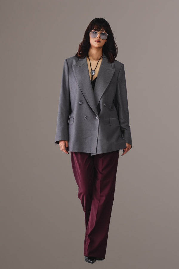 Blazer oversize gris