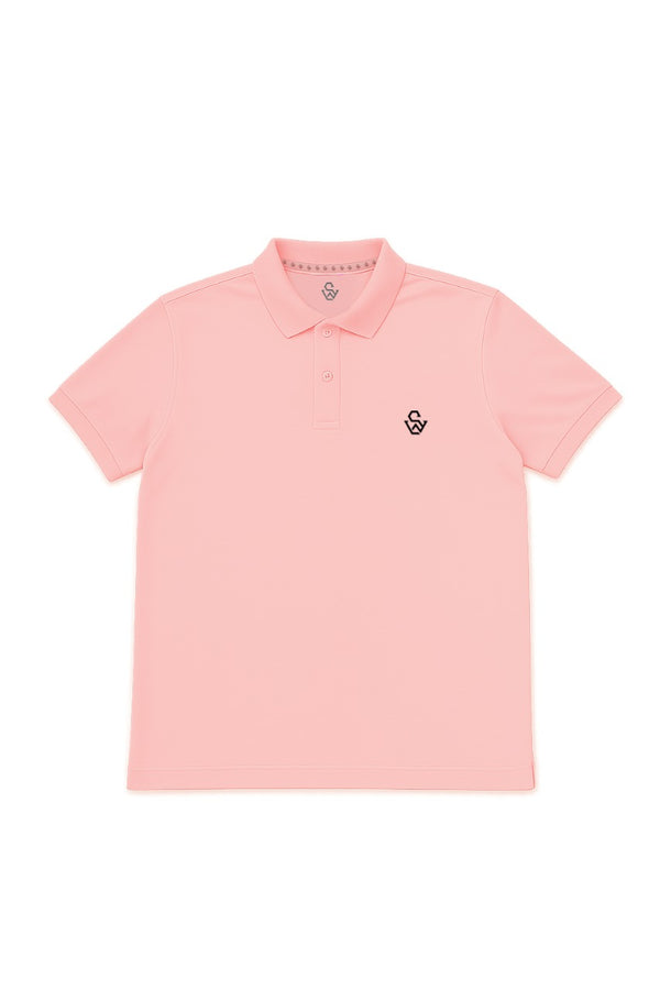 Polo signé SW Rose saumon
